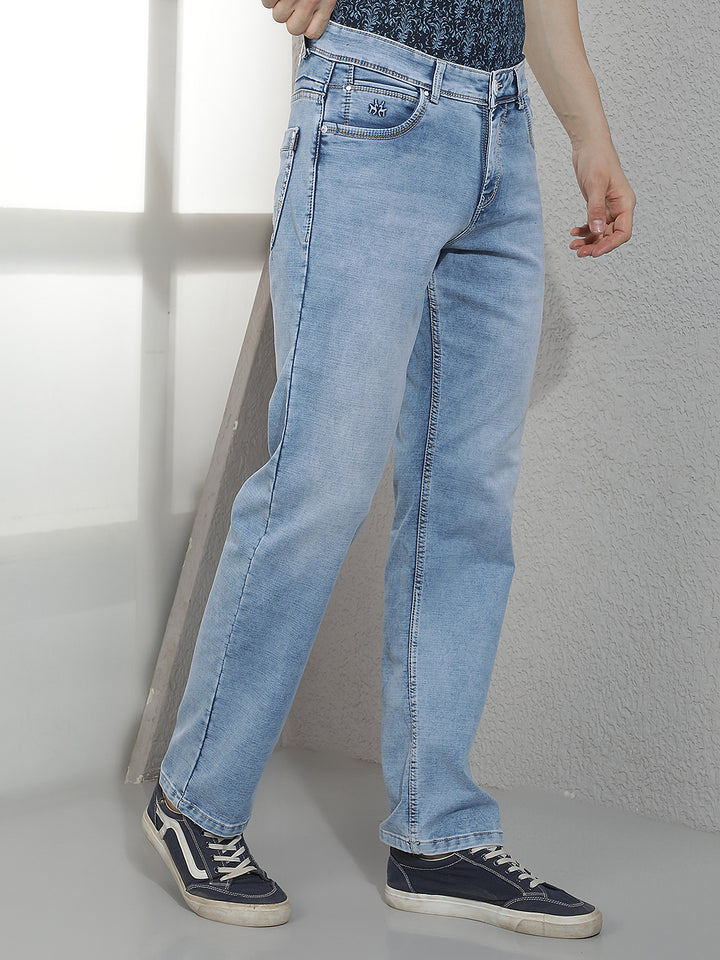 Trendy Sky Blue Washed Jeans