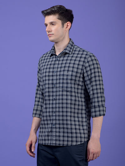 Black Checked 100% Cotton Shirt