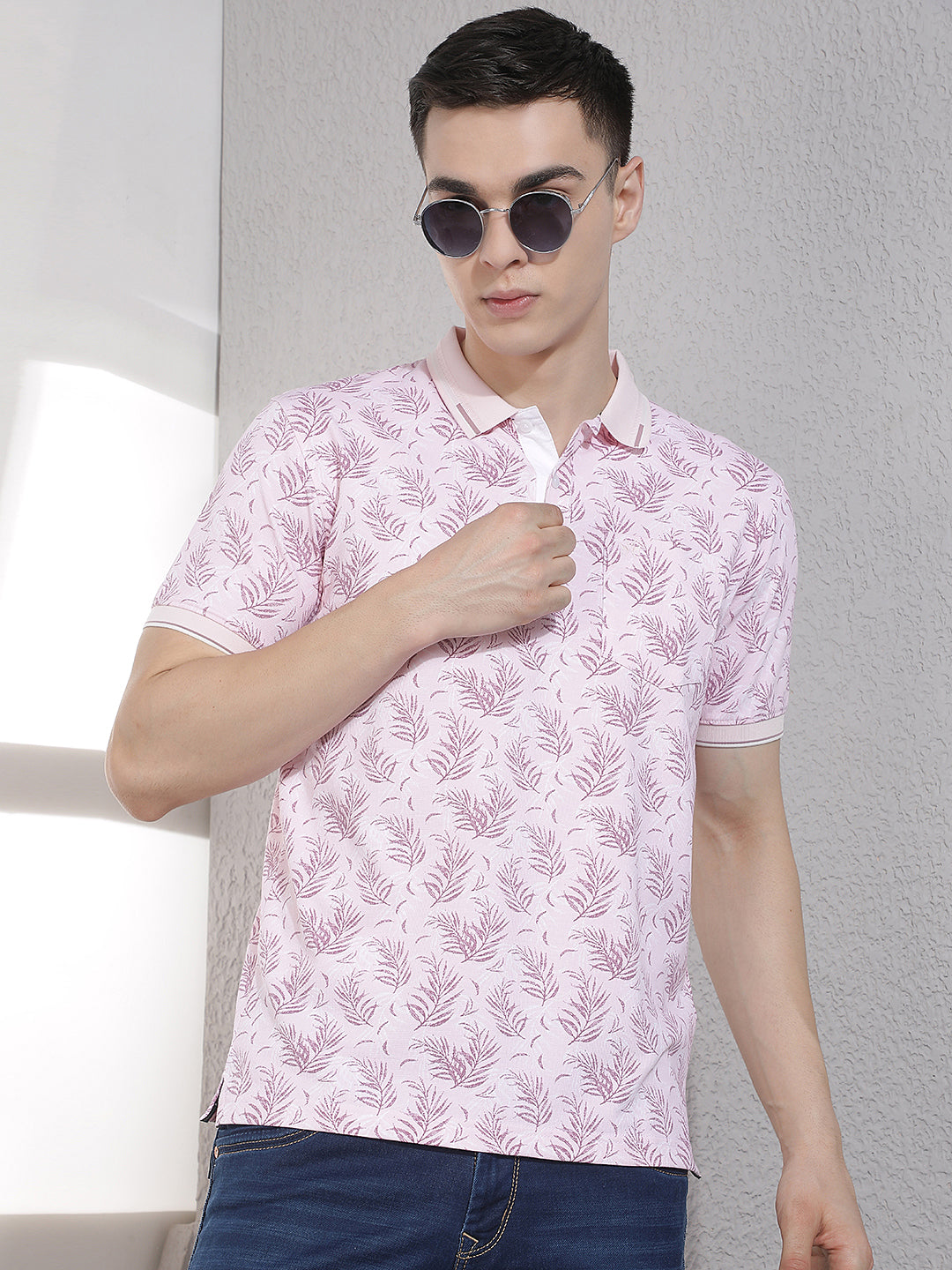 Purple Floral Print T-Shirt