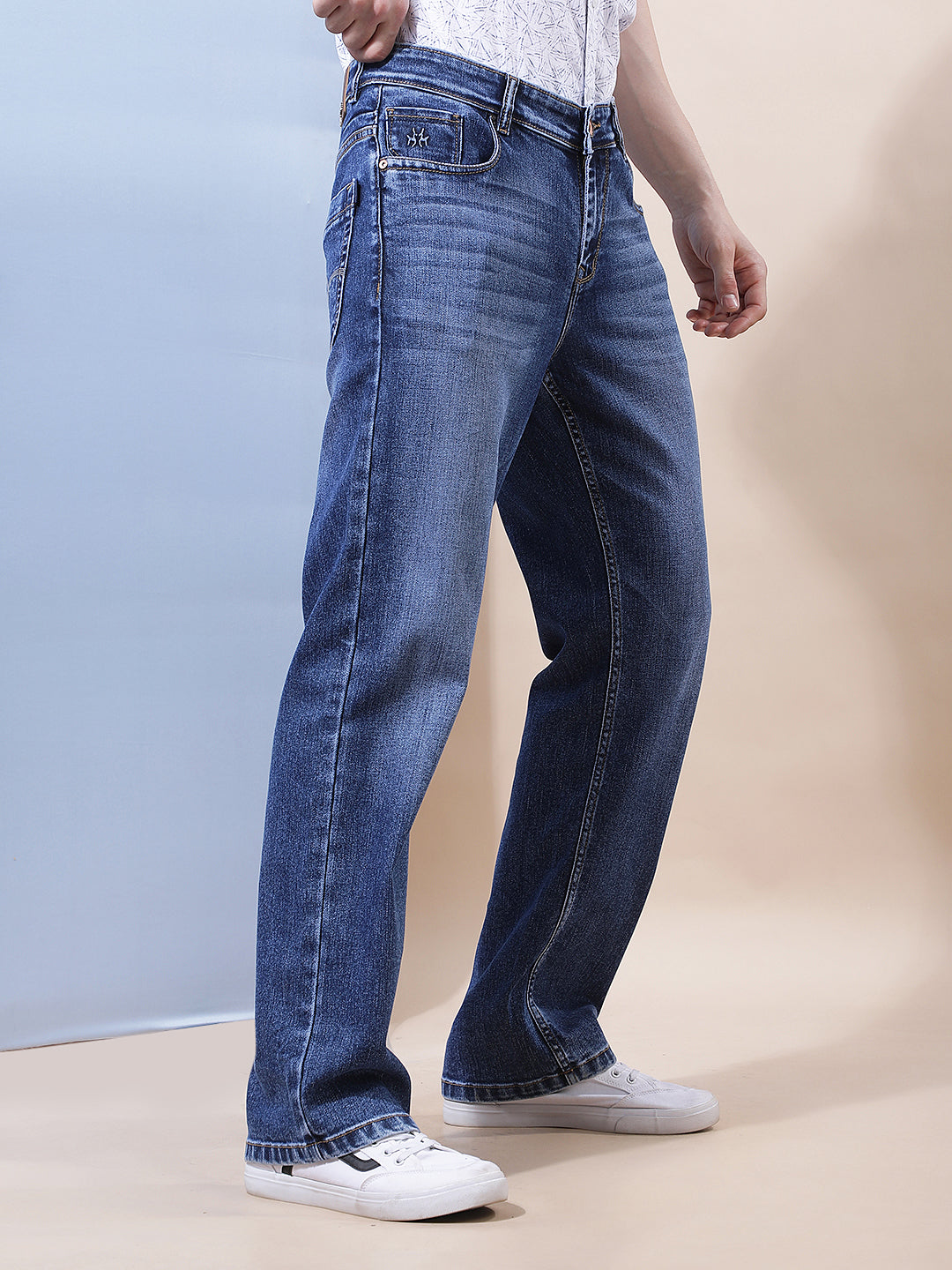 Contemporary Ocean Blue Baggy Jeans