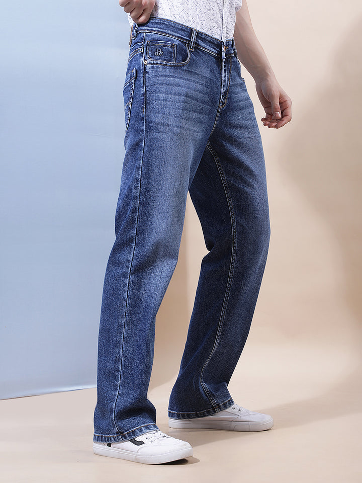 Contemporary Ocean Blue Baggy Jeans