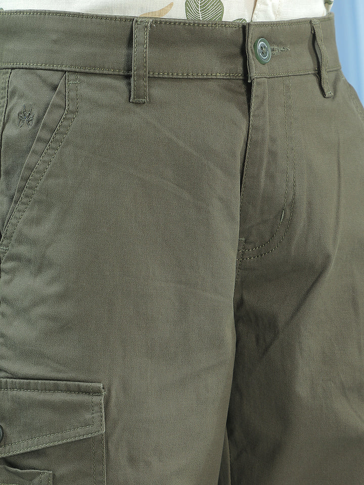 Modern Deep Olive Cargo Trousers