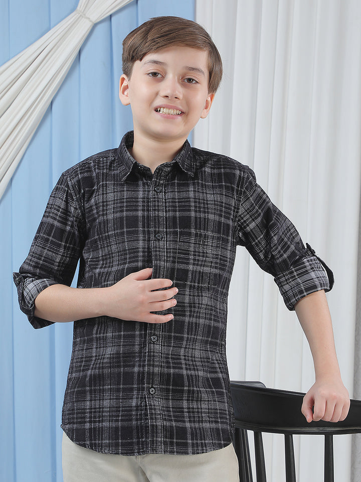Multi-Color 100% Cotton Corduroy Check-Shirt