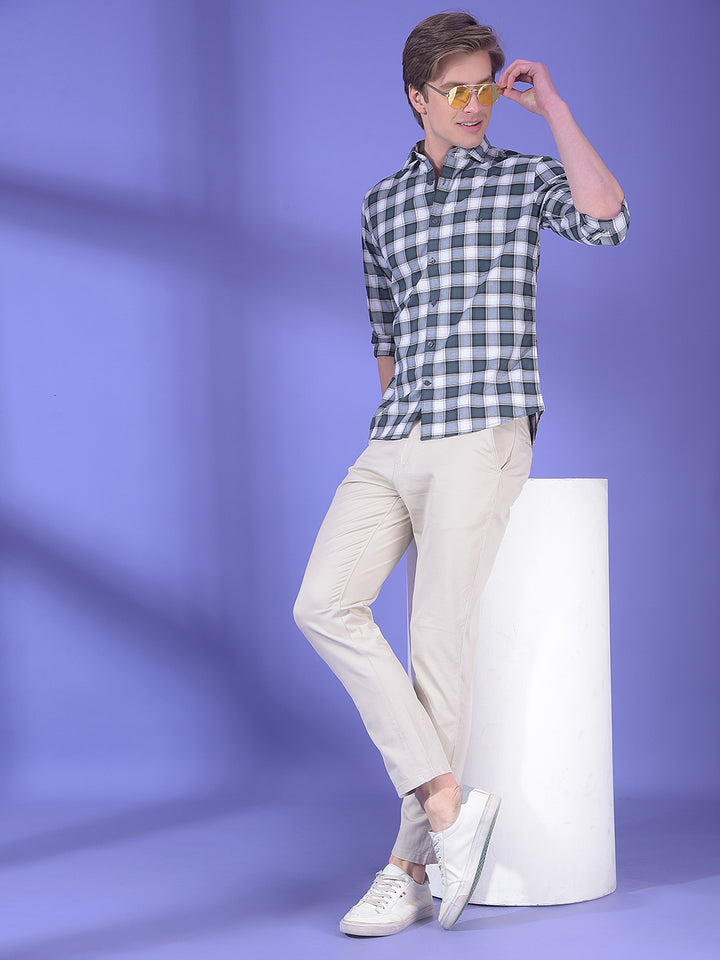 Everyday Grey Checked 100% Cotton Shirt