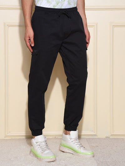 Chic Black Cargo Joggers