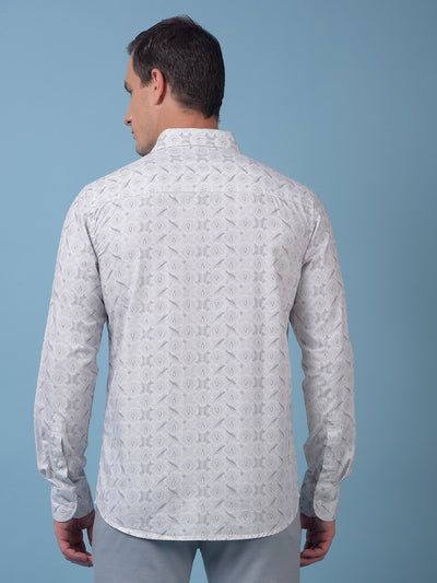 Grey Printed Shirt