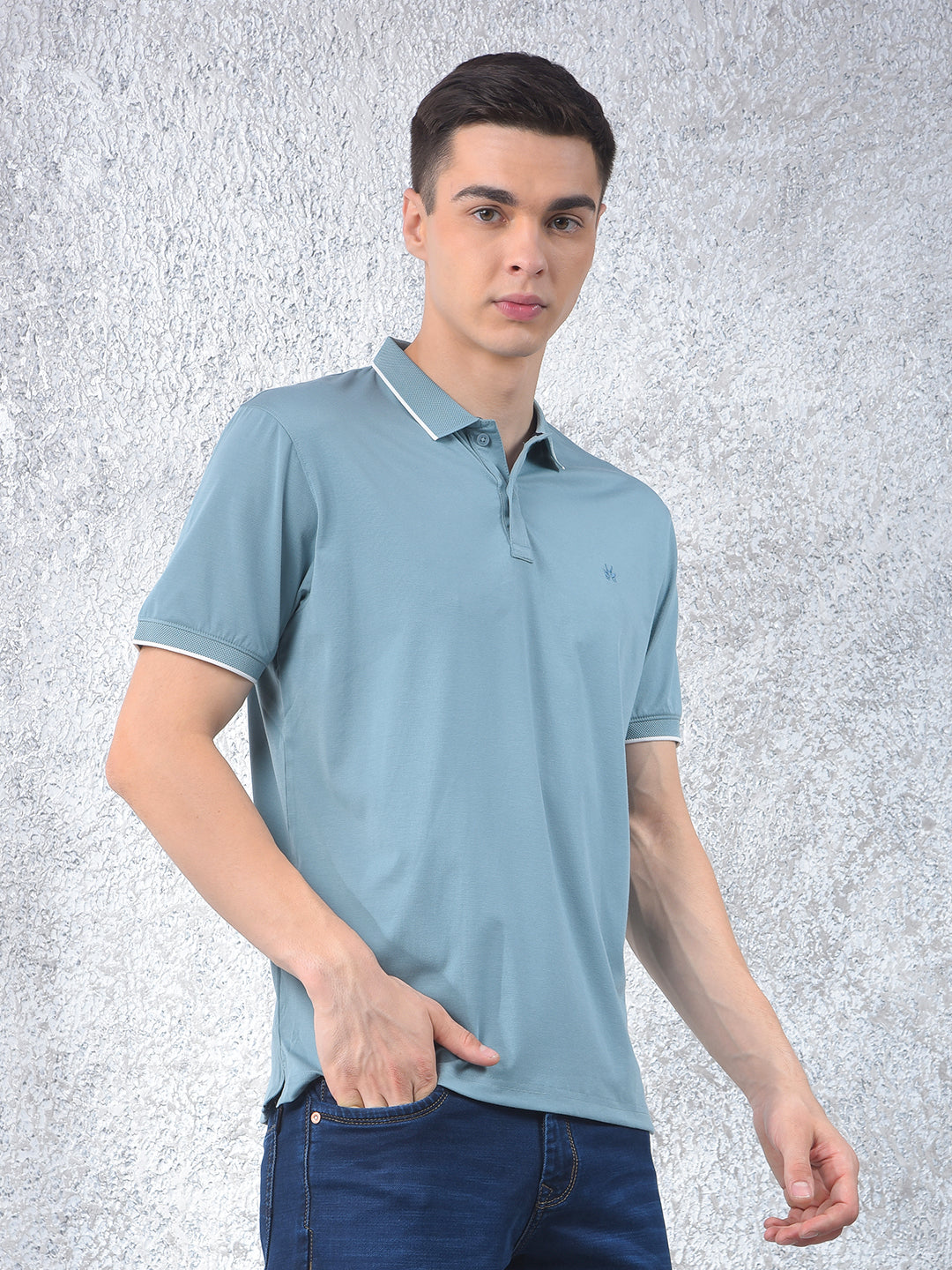 Dapper Blue Polo Neck T-Shirt