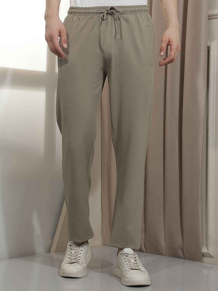 Comfy Beige Athleisure Trackpants