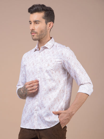 Brown Printed Shirt