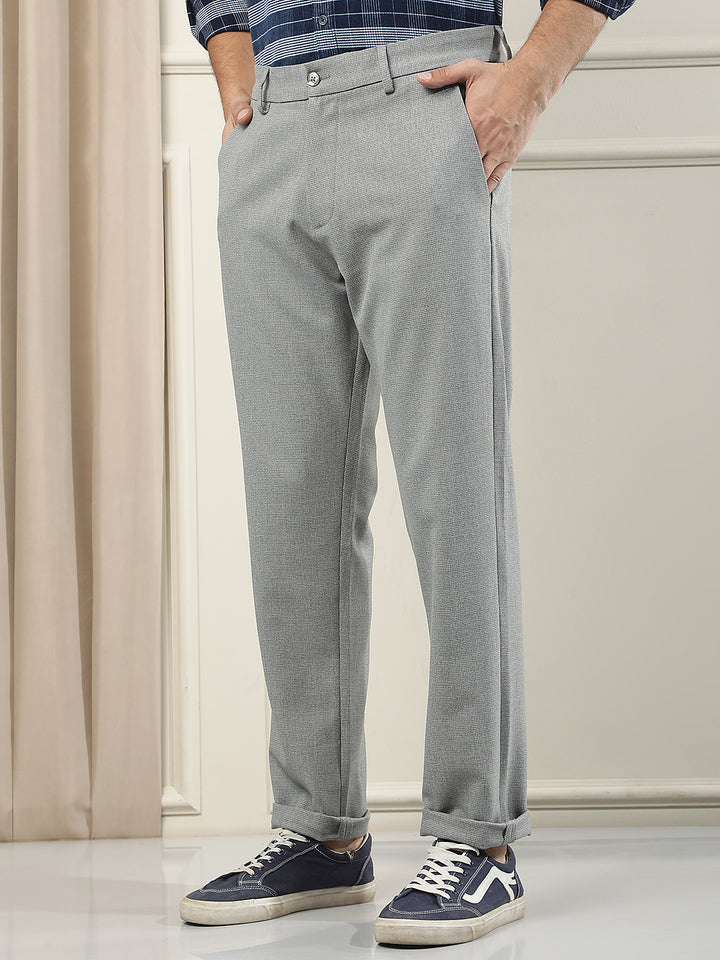 Signature Smoke Grey Dobby Trousers