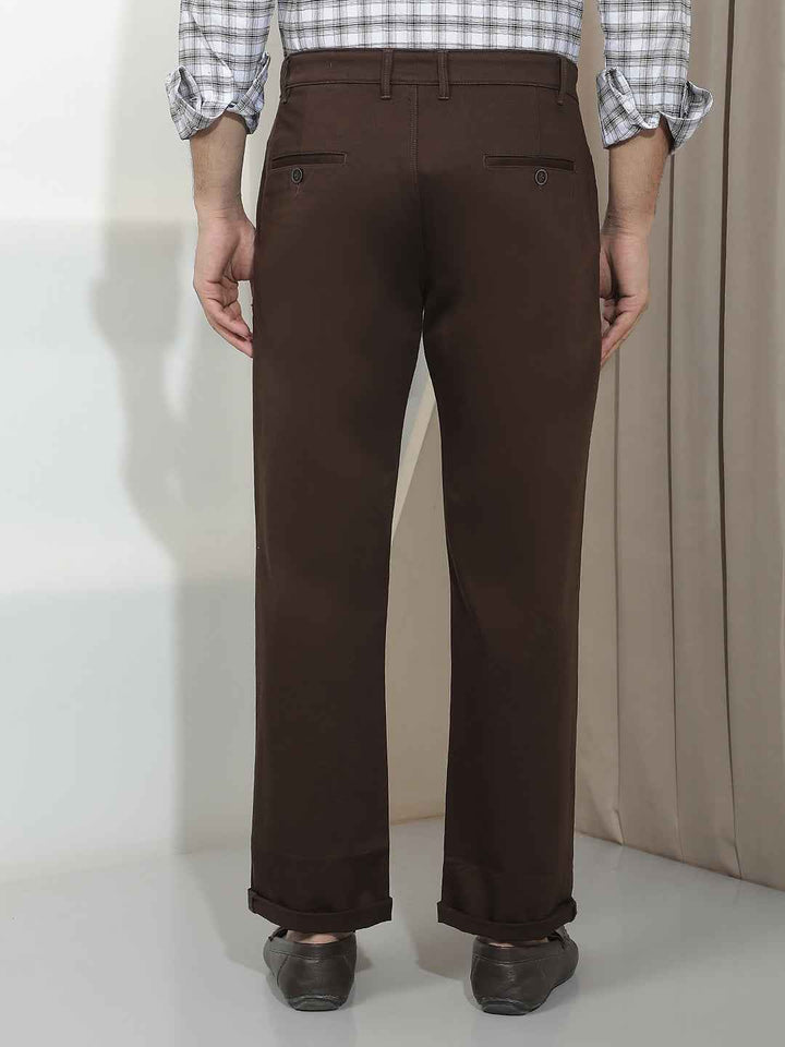 Brown Straight Trousers