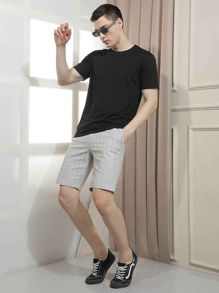 Urban Grey Checked Shorts