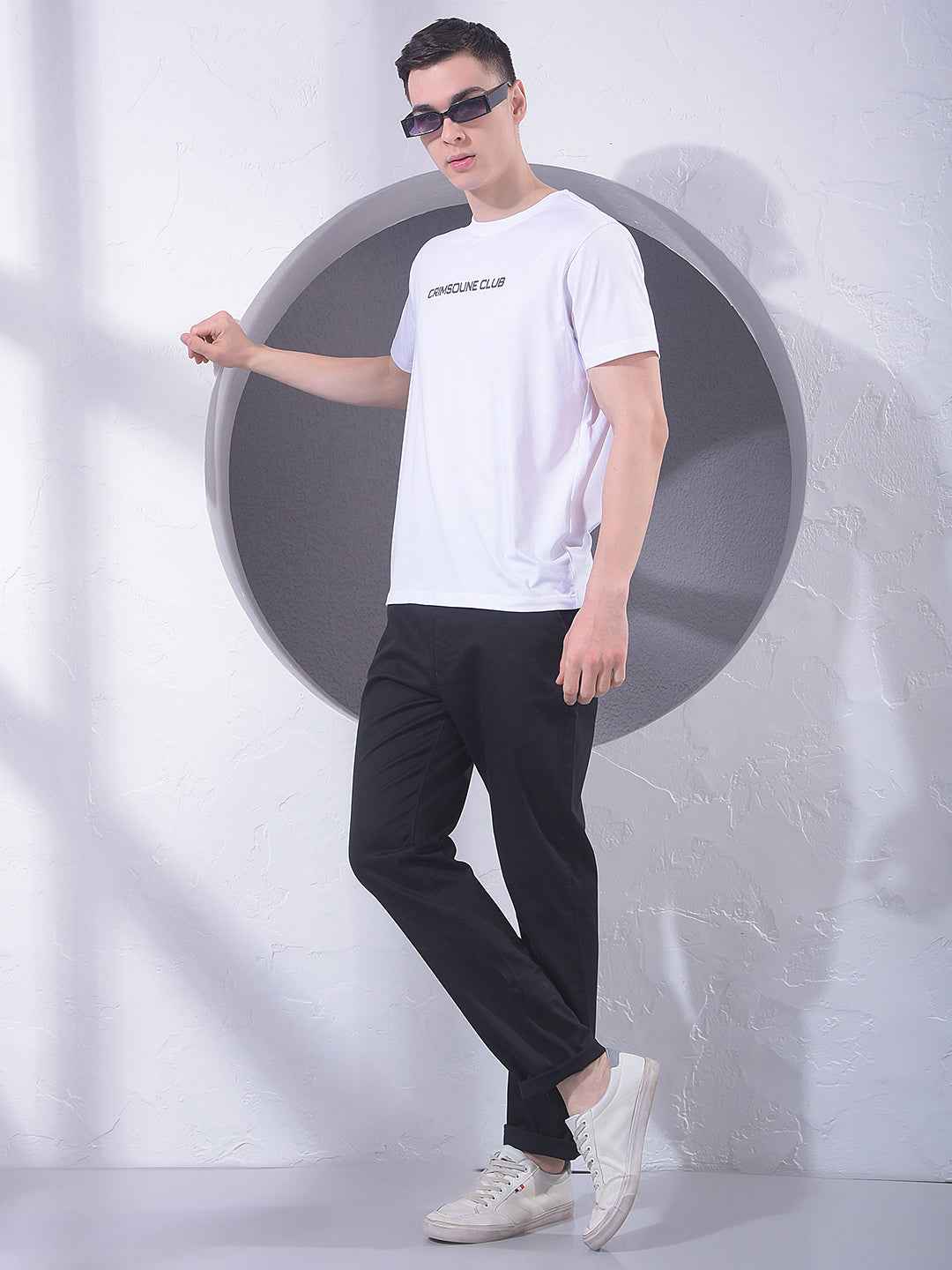 White Typographic Print T-Shirt