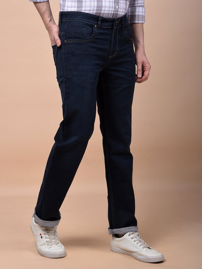 Iconic Navy Blue Straight Jeans