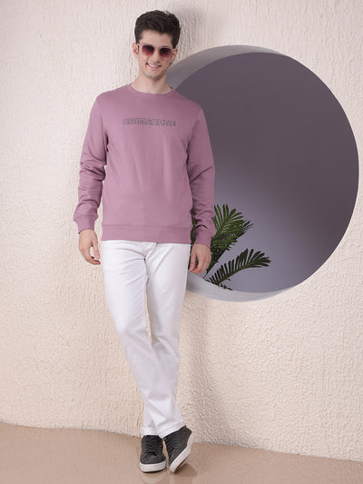 Pink Typographic Print Sweatshirt