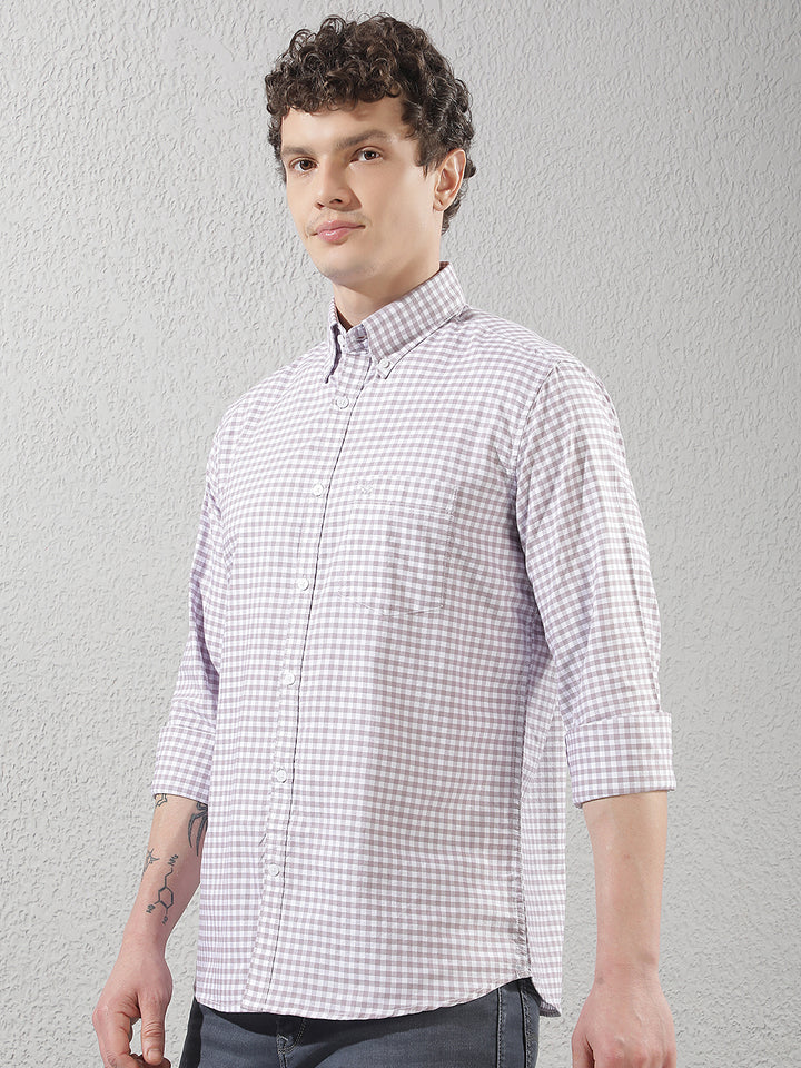 Pink 100% Cotton Checked Shirt
