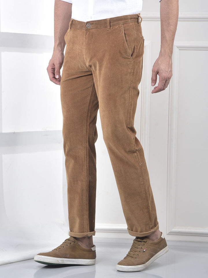 Brown Straight Corduroy Trousers
