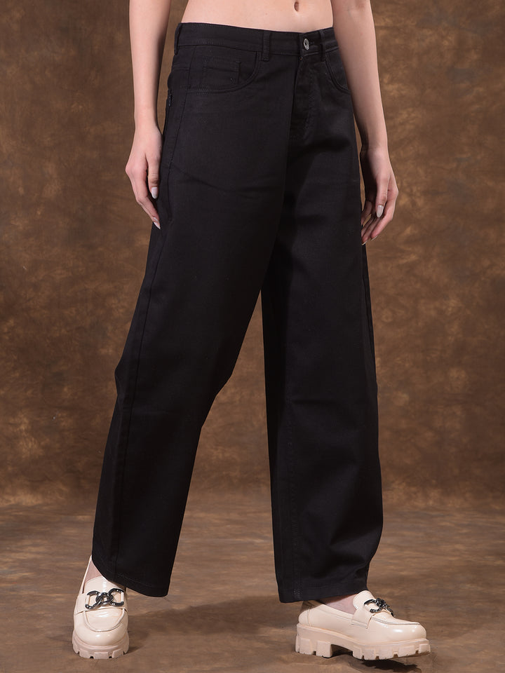 Signature Raven Black Barrel Jeans