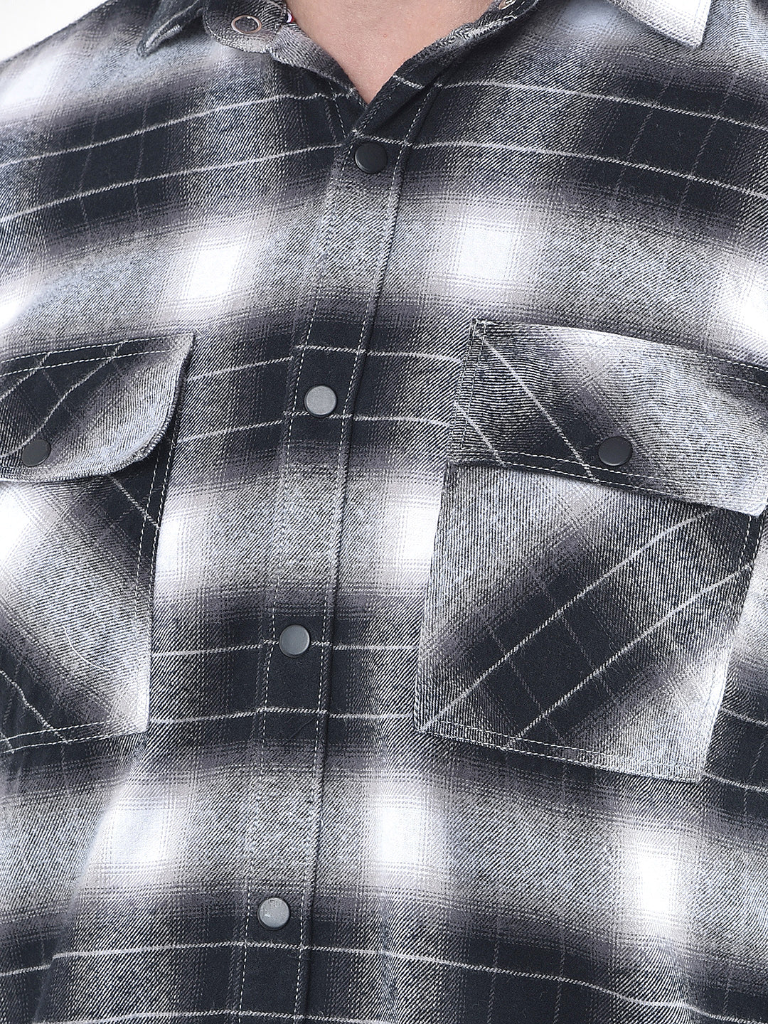 Black Checked 100% Cotton Shirt