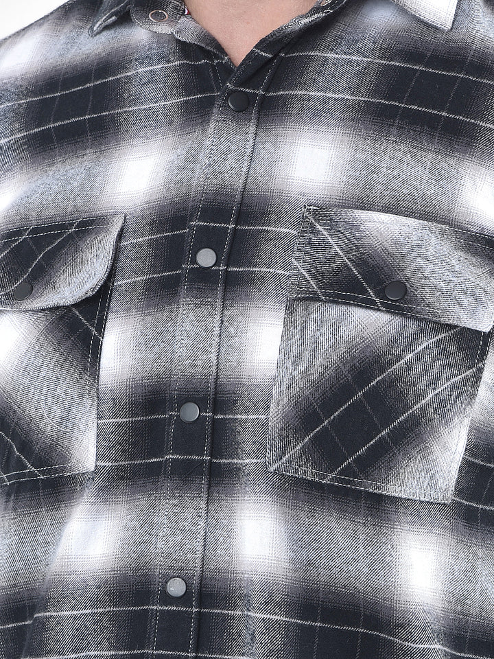 Black Checked 100% Cotton Shirt