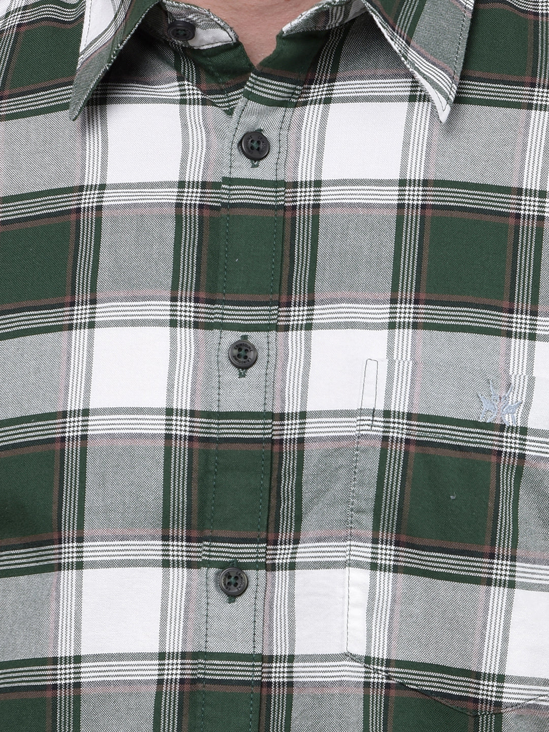 Green Checked 100% Cotton Shirt