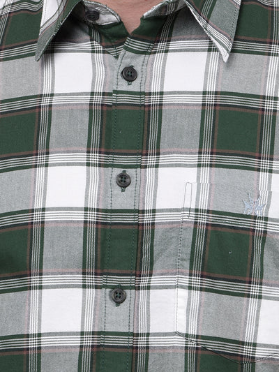 Green Checked 100% Cotton Shirt