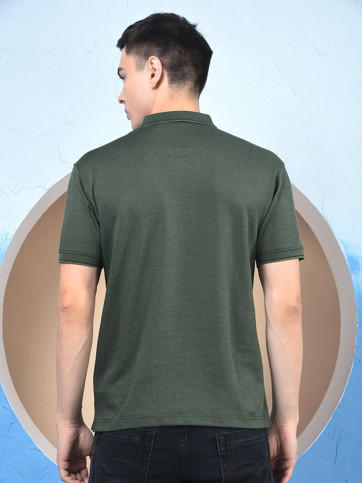 Green Polo Neck T-Shirt