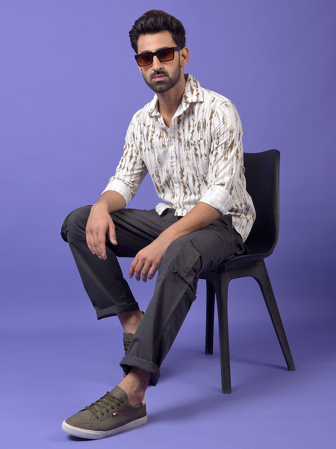 Brown Printed Shirt