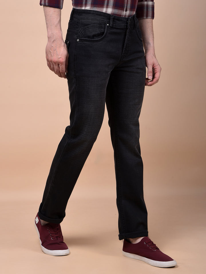 Elevated Black Straight Jeans