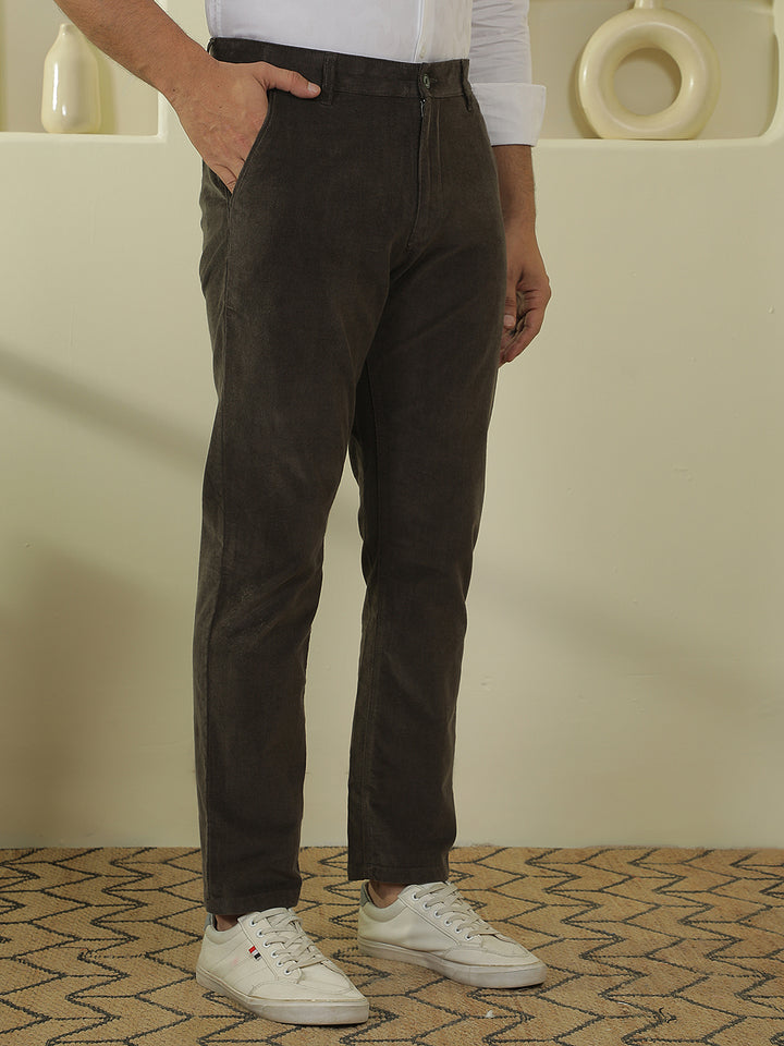 Modern Forest Olive Corduroy Trousers
