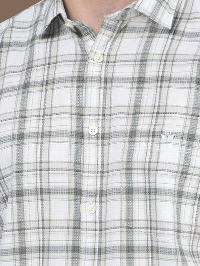 Grey Checked 100% Cotton Shirt