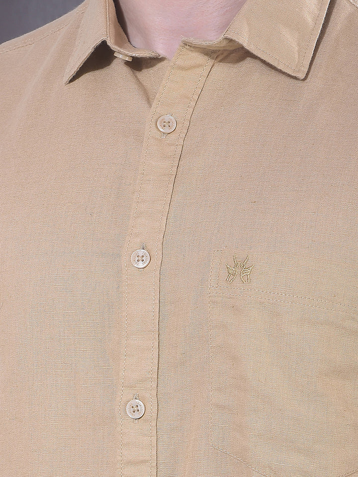 Chic Beige Linen Shirt