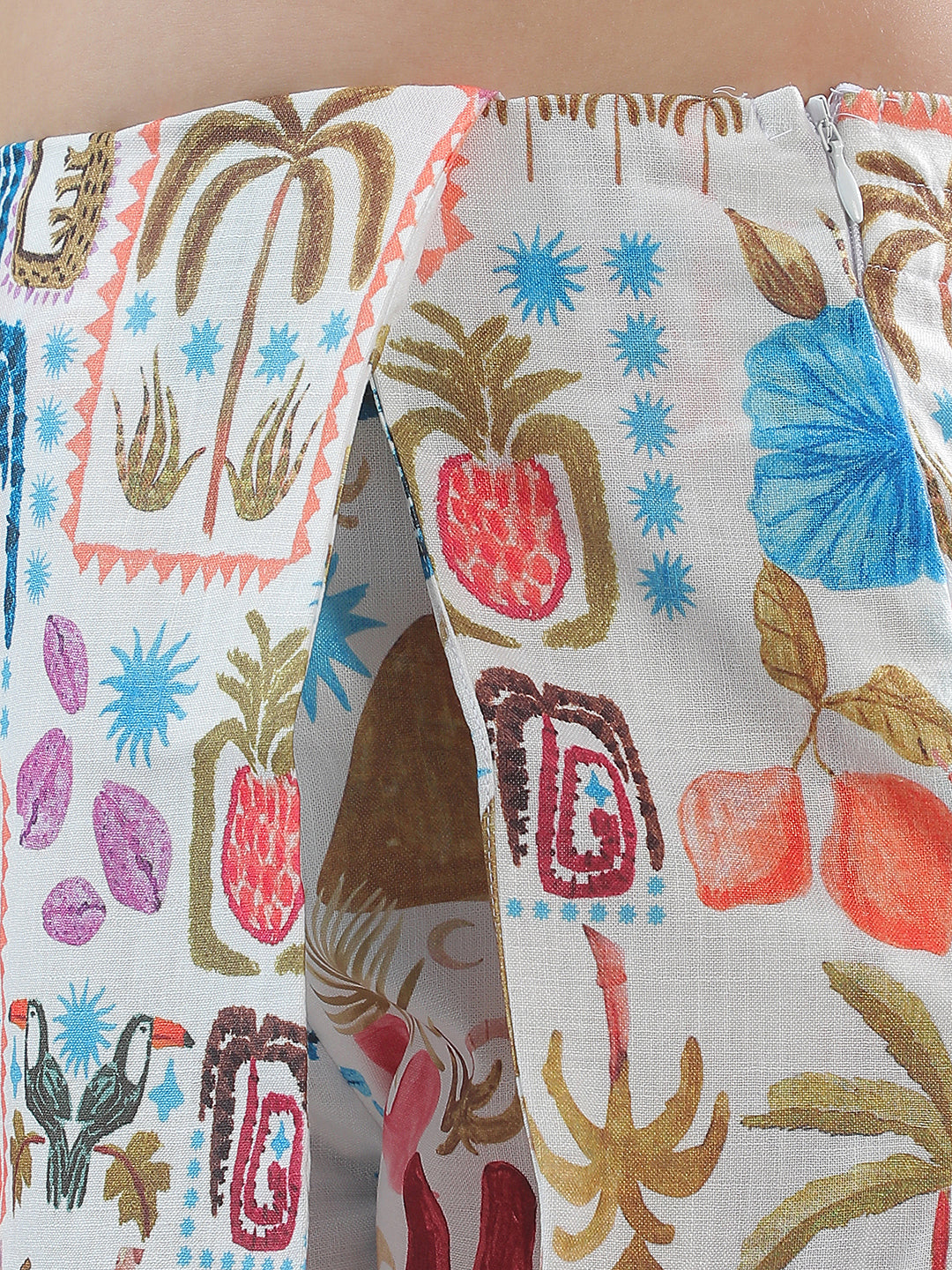 Multicolor Graphic Print Skirt