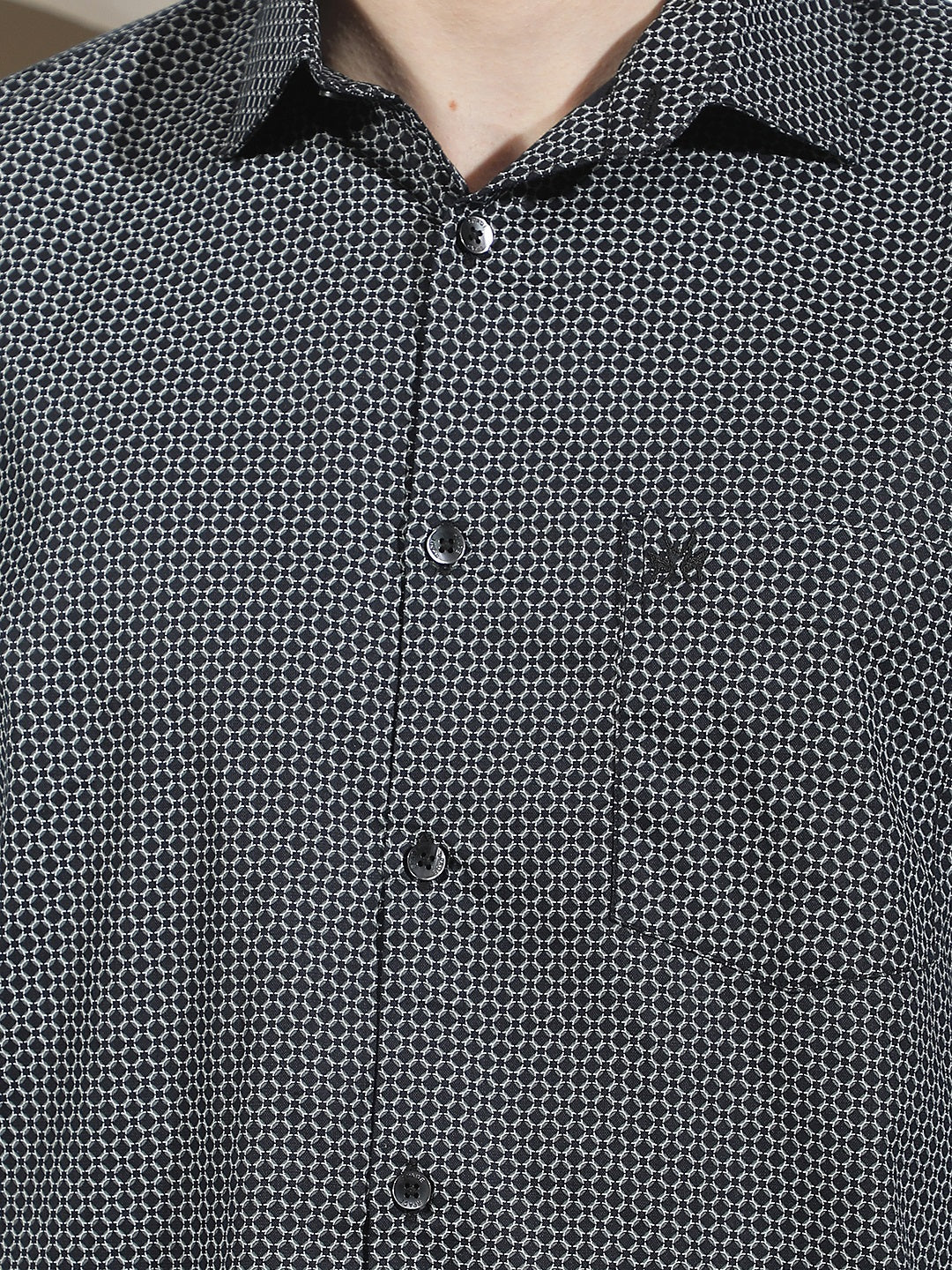 Luxe Onyx Black Printed Shirt
