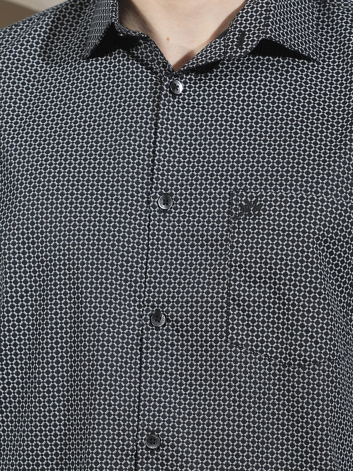 Luxe Onyx Black Printed Shirt