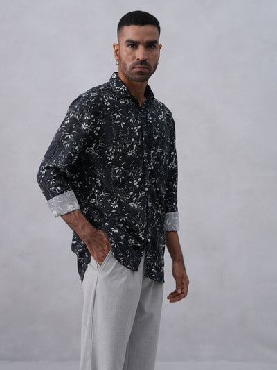 Green Floral Print Shirt