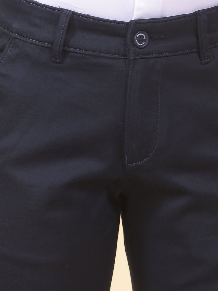 Navy Blue Printed Trousers