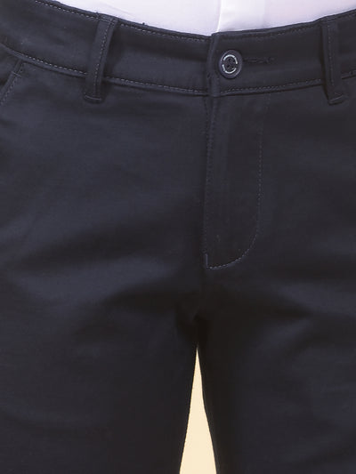 Navy Blue Printed Trousers