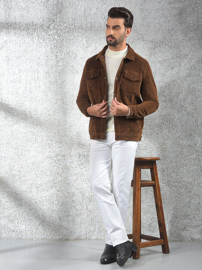 Modern Classic Brown Knitted Shacket