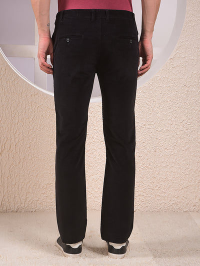 Black Straight Corduroy Trousers