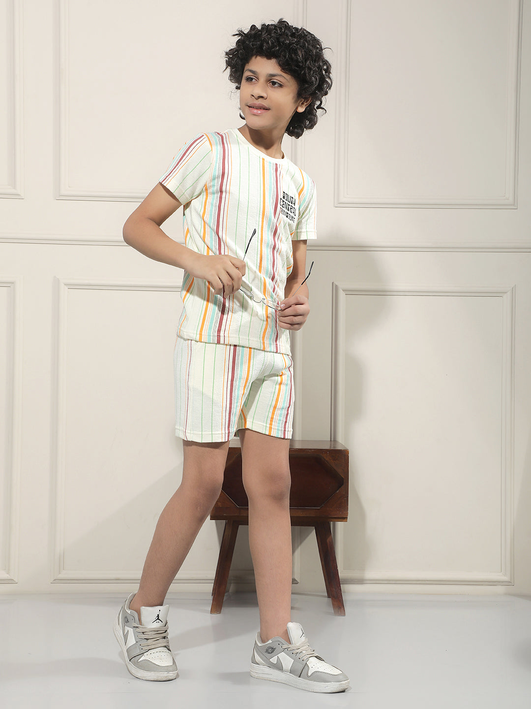 Multi-Color Vertical Stripes Shorts