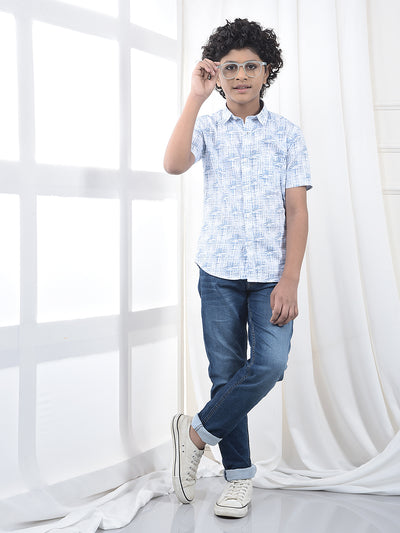 Trendy Dark Wash Blue Jeans