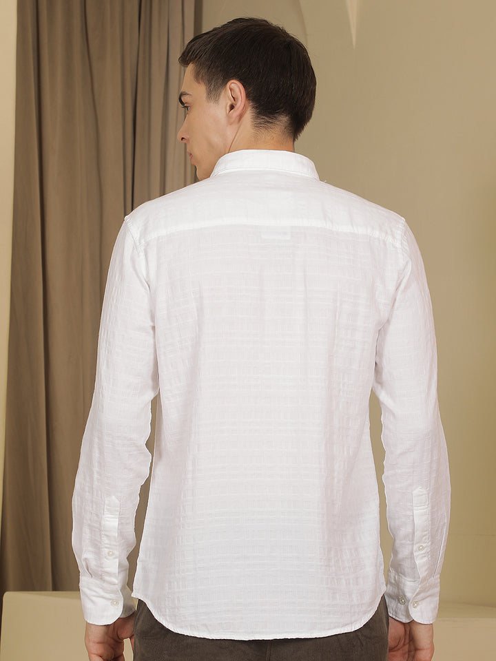 White Printed 100% Cotton Shirt