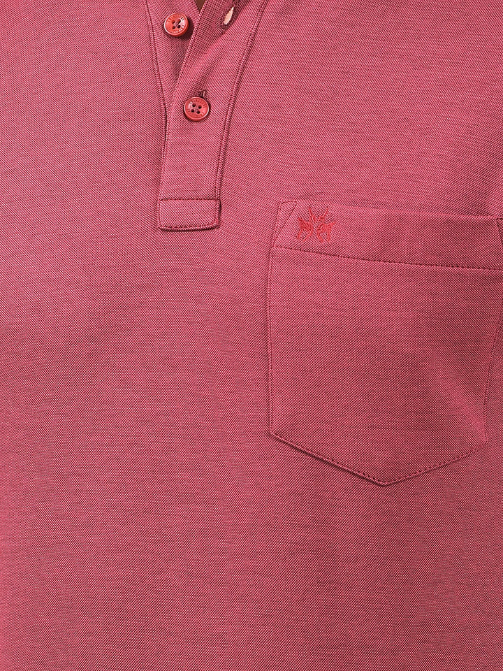 Maroon Polo Neck T-Shirt