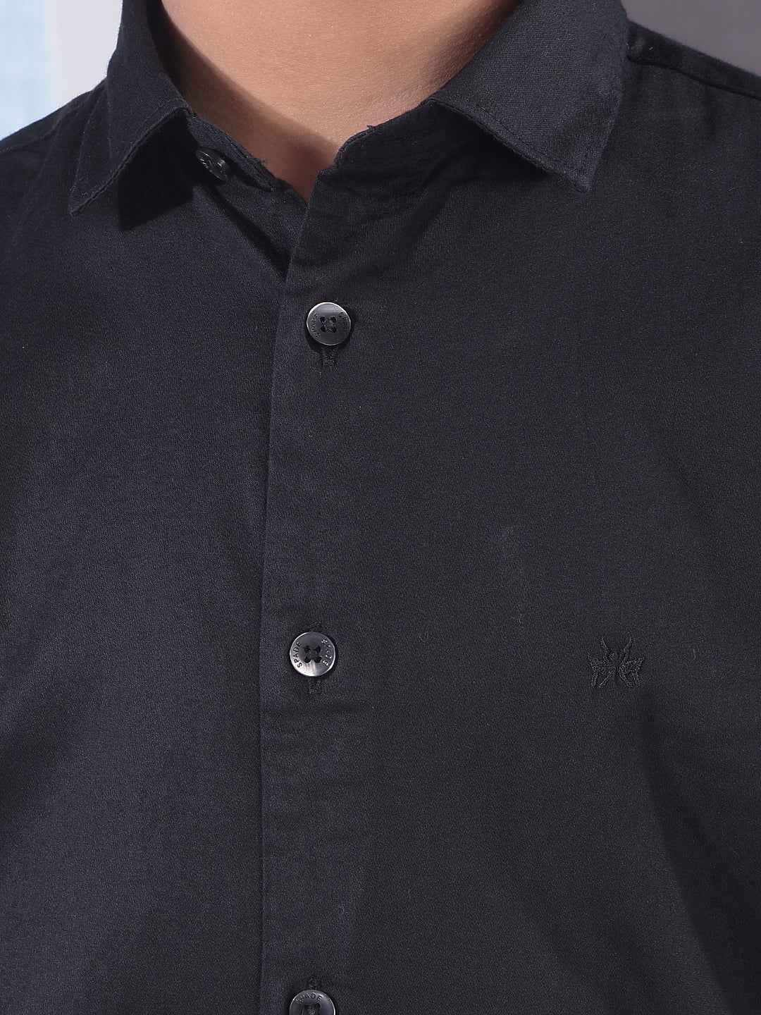 Jet Black Casual Shirt
