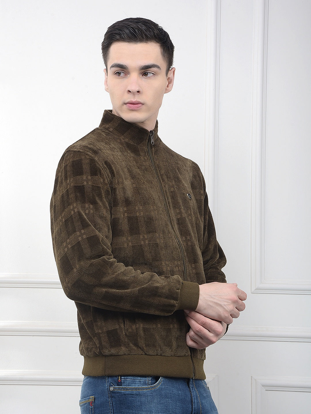 Green Jacquard Reversible Jacket