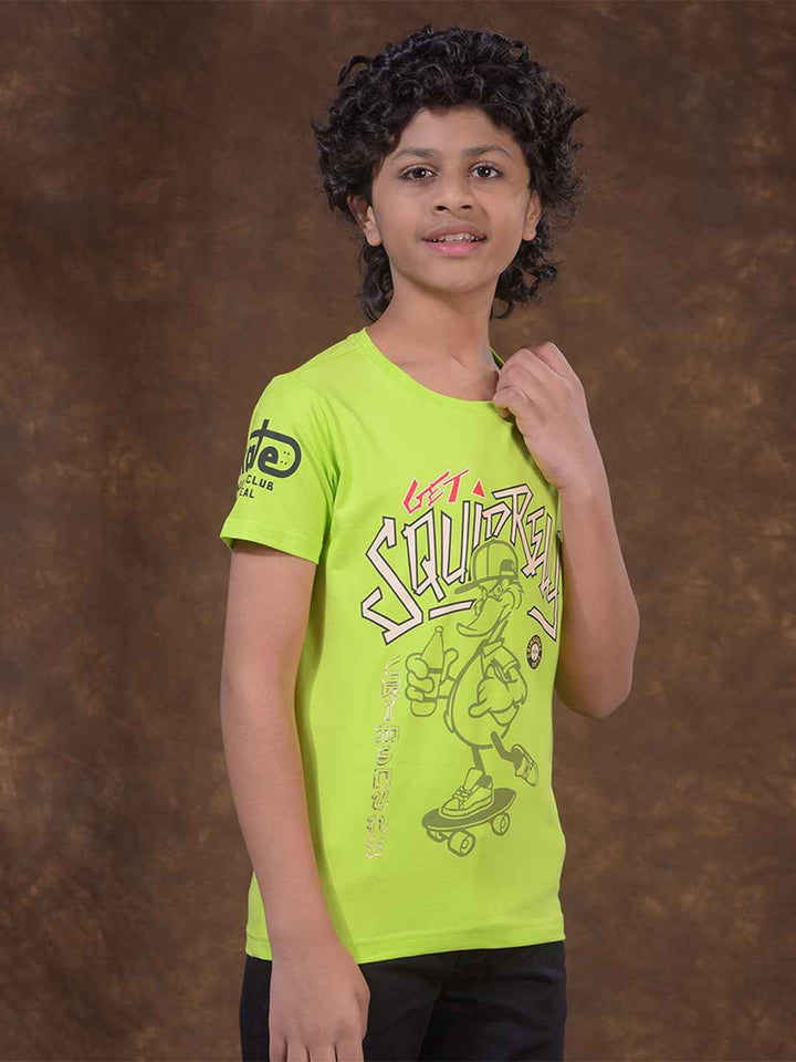 Green Graphic Print T-Shirt