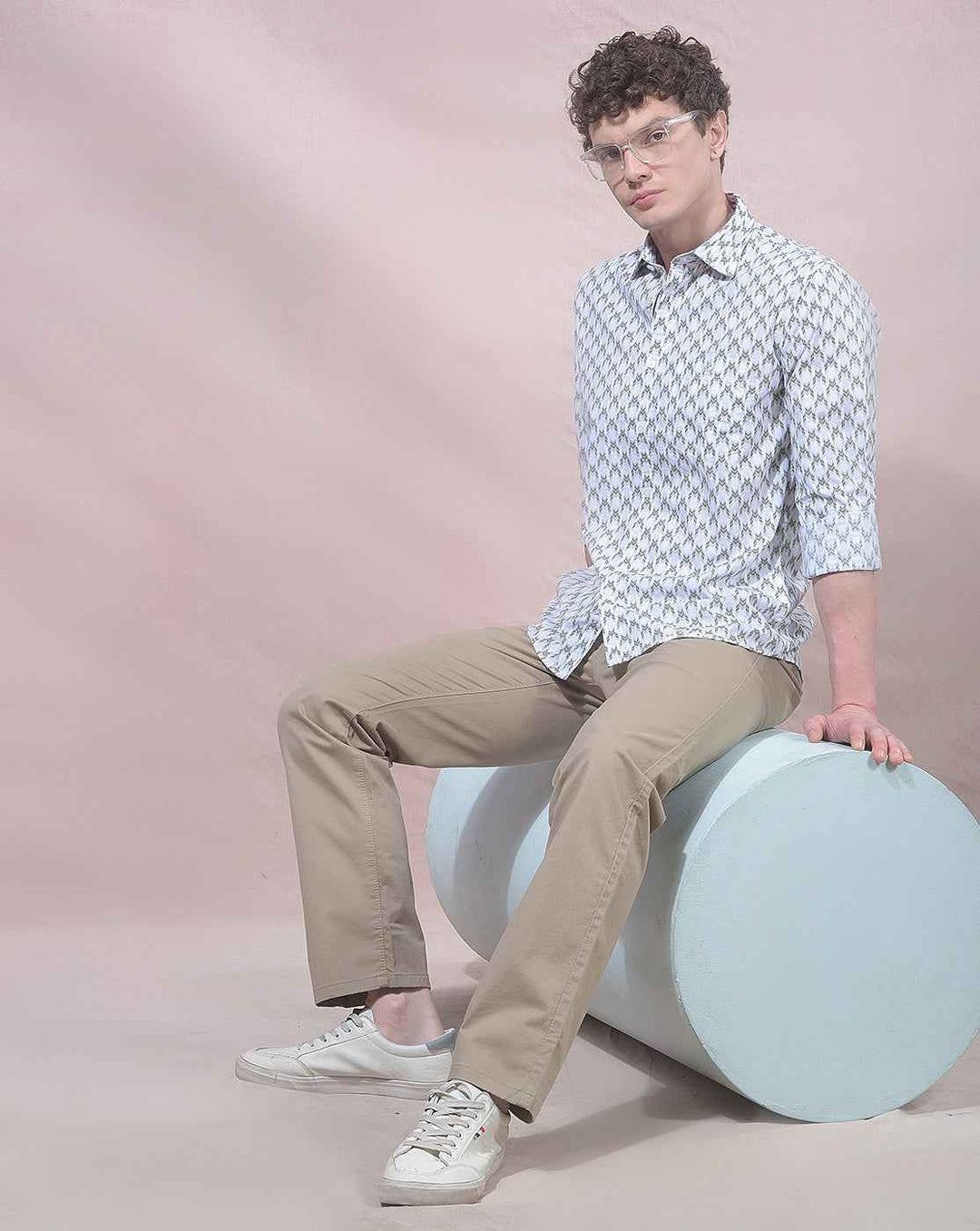 Tide Ash Beige Straight Chino Trousers