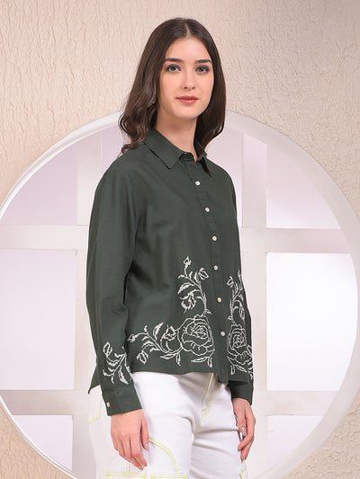 Green Embroidered Shirt