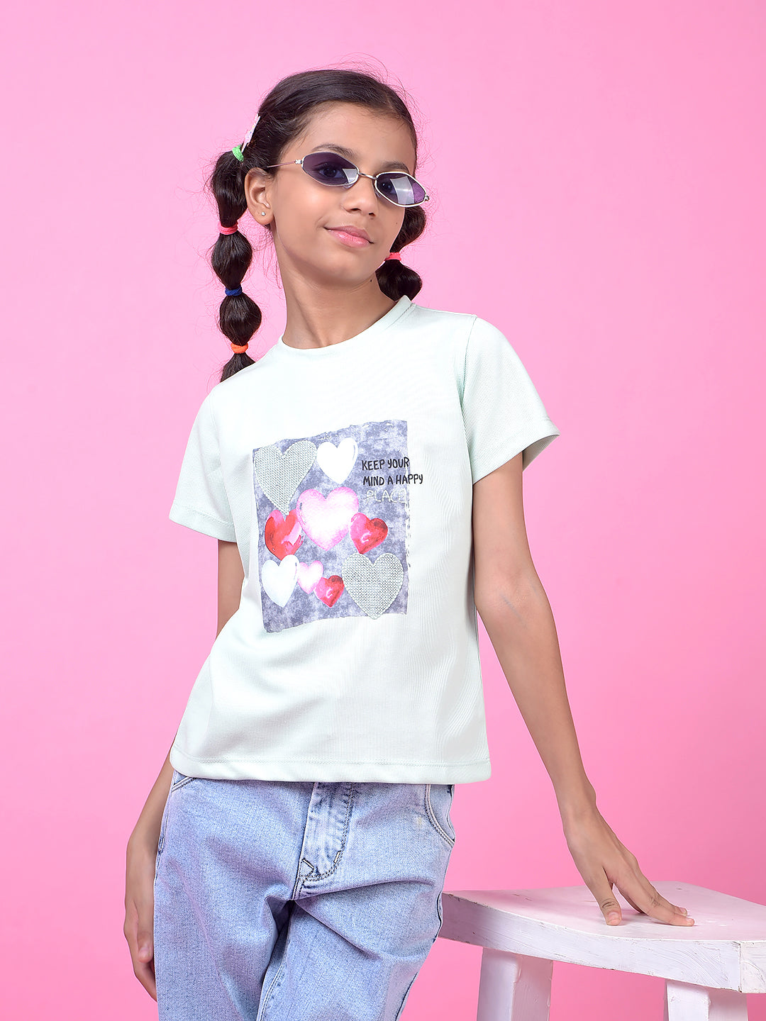 Green Graphic Print T-Shirt